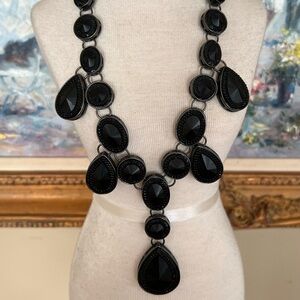 Elegant Black Statement Necklace